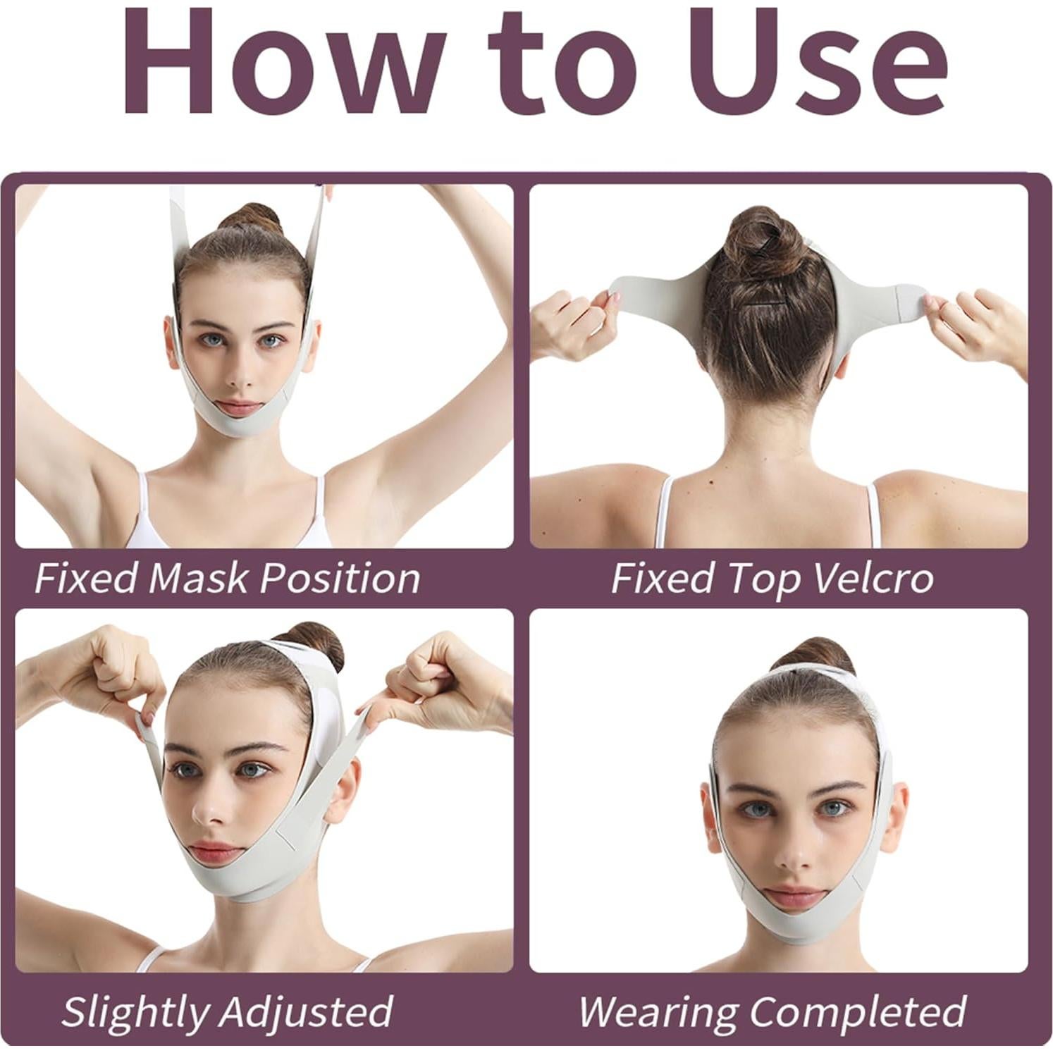 Correa Facial Ajustable YSEDF para Tonificación Mandíbula