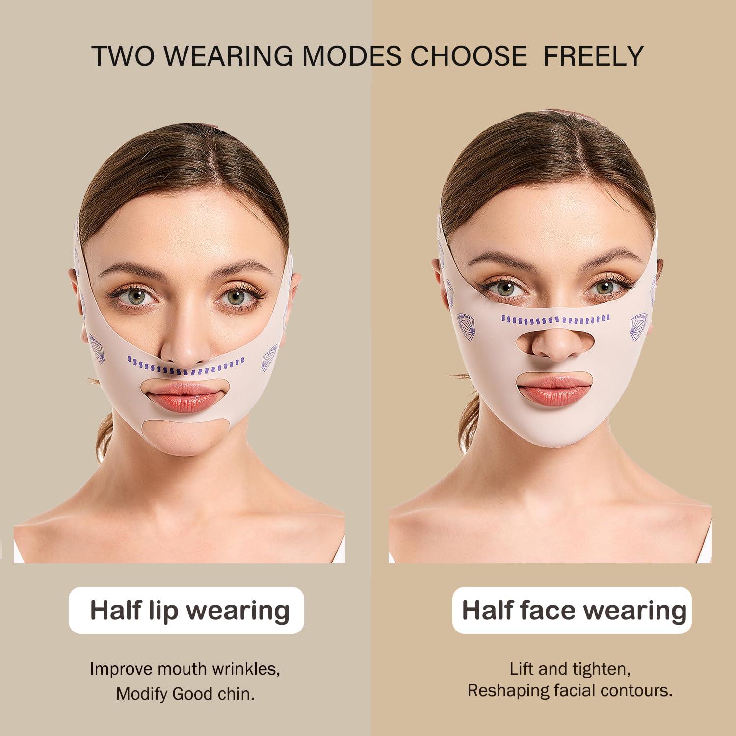 Correa Facial MASIKA para Doble Barbilla, Tela Transpirable