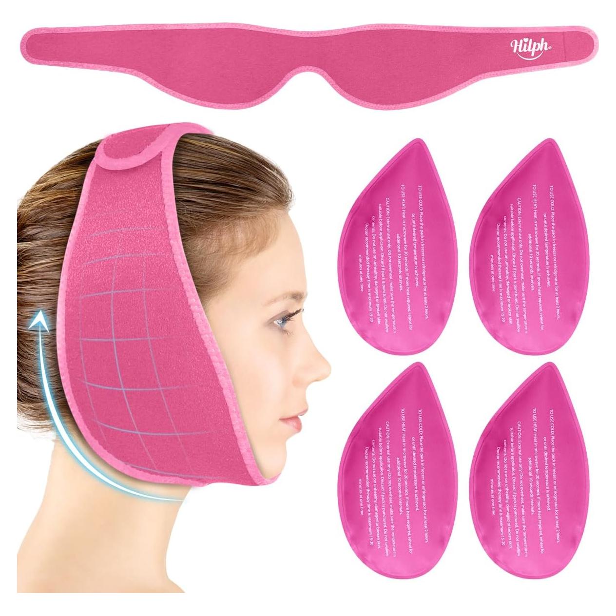 Paquete de Hielo para Cara Hilph con Envoltura Lavable y 4 Repuestos