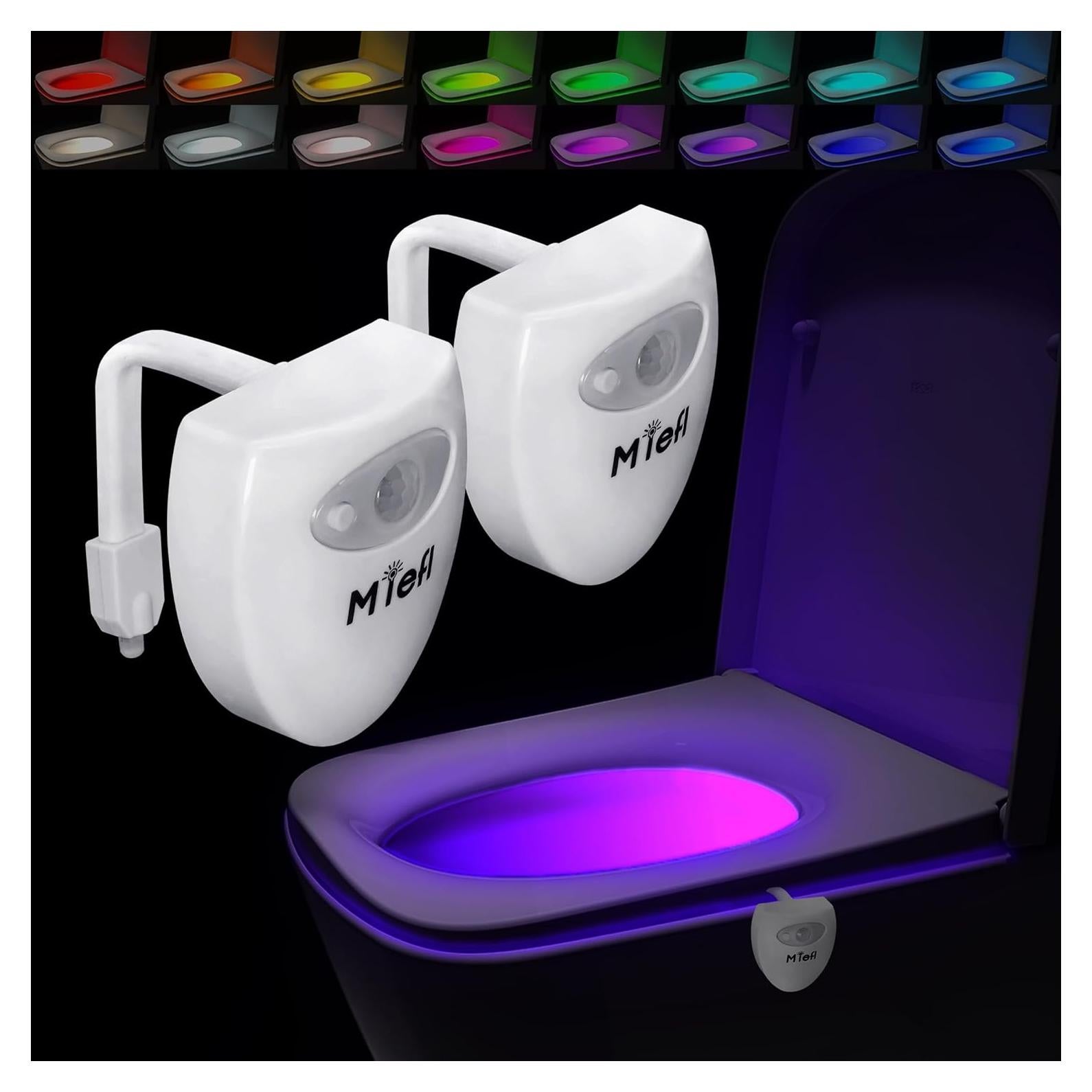 Luz de Inodoro LED MIEFL con Sensor de Movimiento 16 Colores