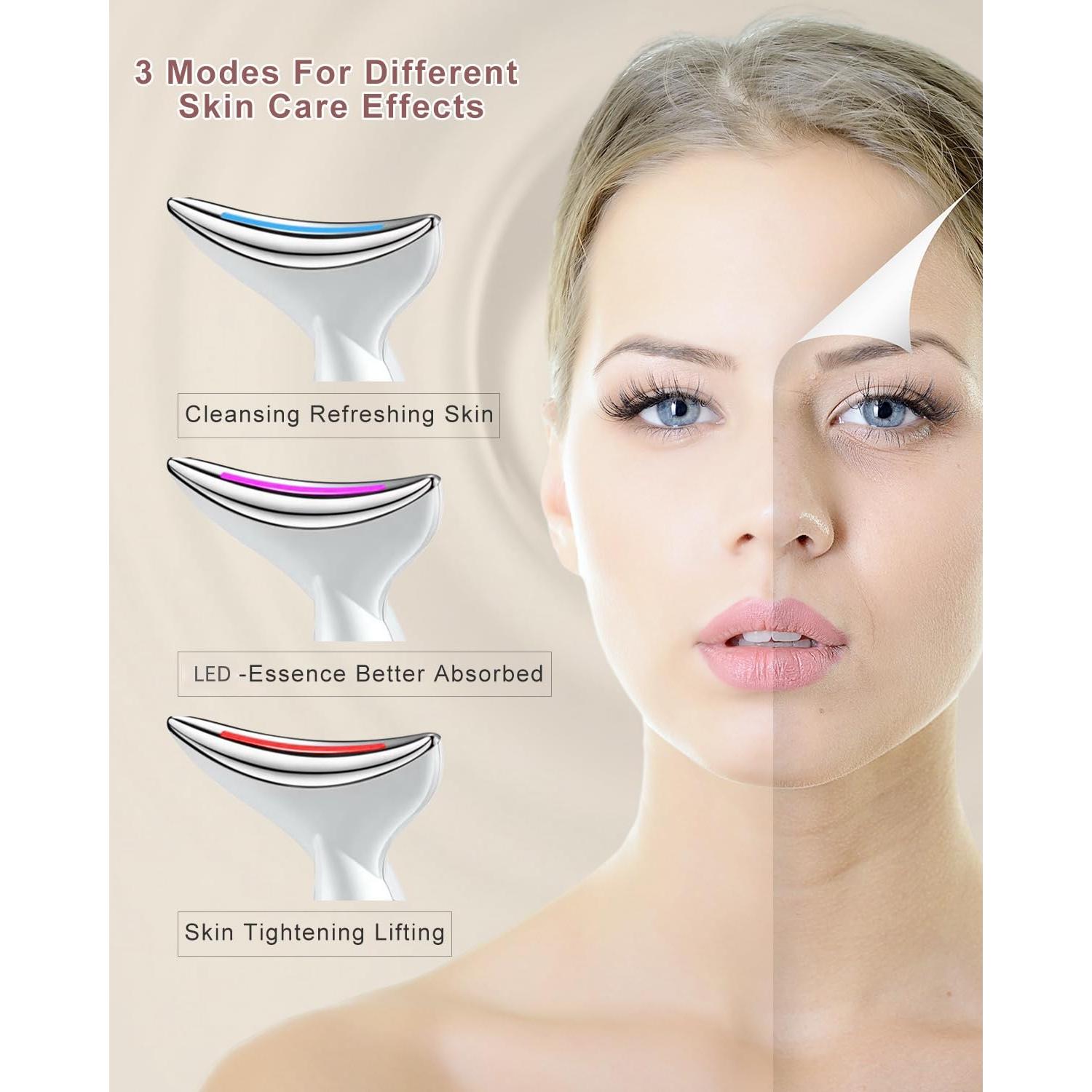 Masajeador Facial y de Cuello VOFEL Blanco con Calor 45°C