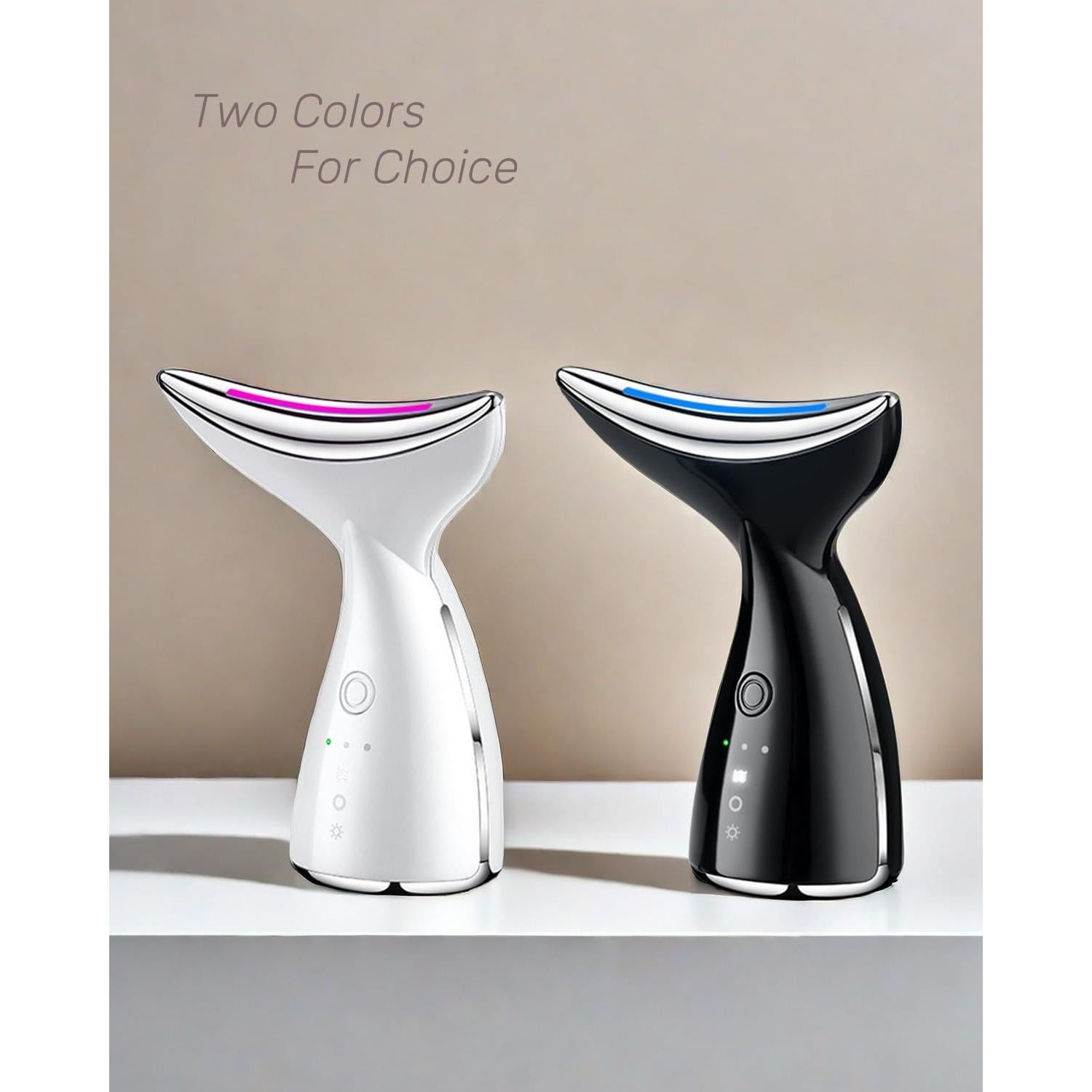 Masajeador Facial y de Cuello VOFEL Blanco con Calor 45°C