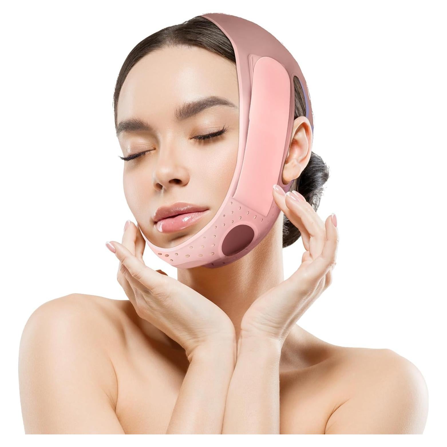 Mascarilla JUSRON V-Line para Doble Barbilla, Silicona Suave 58-68 cm