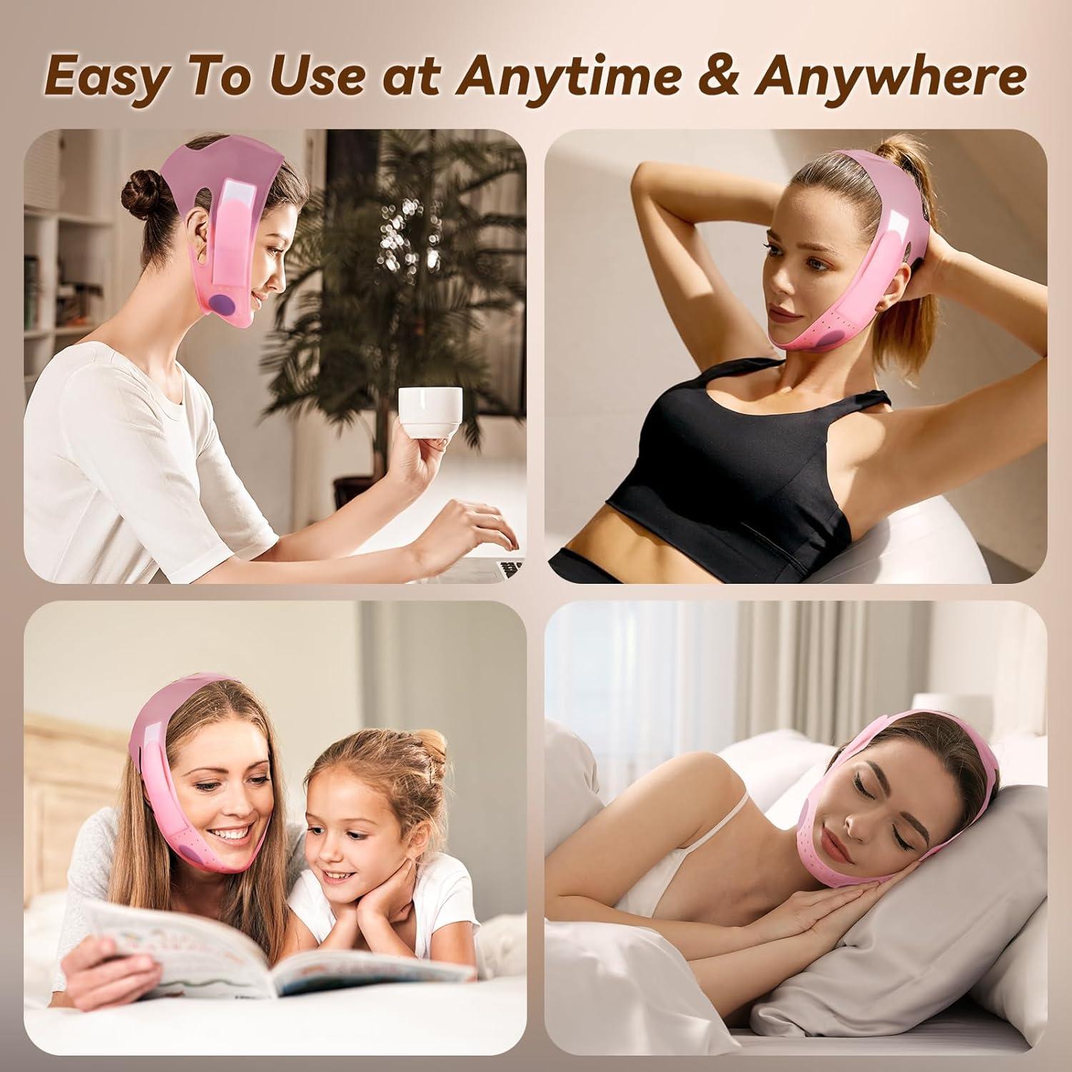 Mascarilla JUSRON V-Line para Doble Barbilla, Silicona Suave 58-68 cm