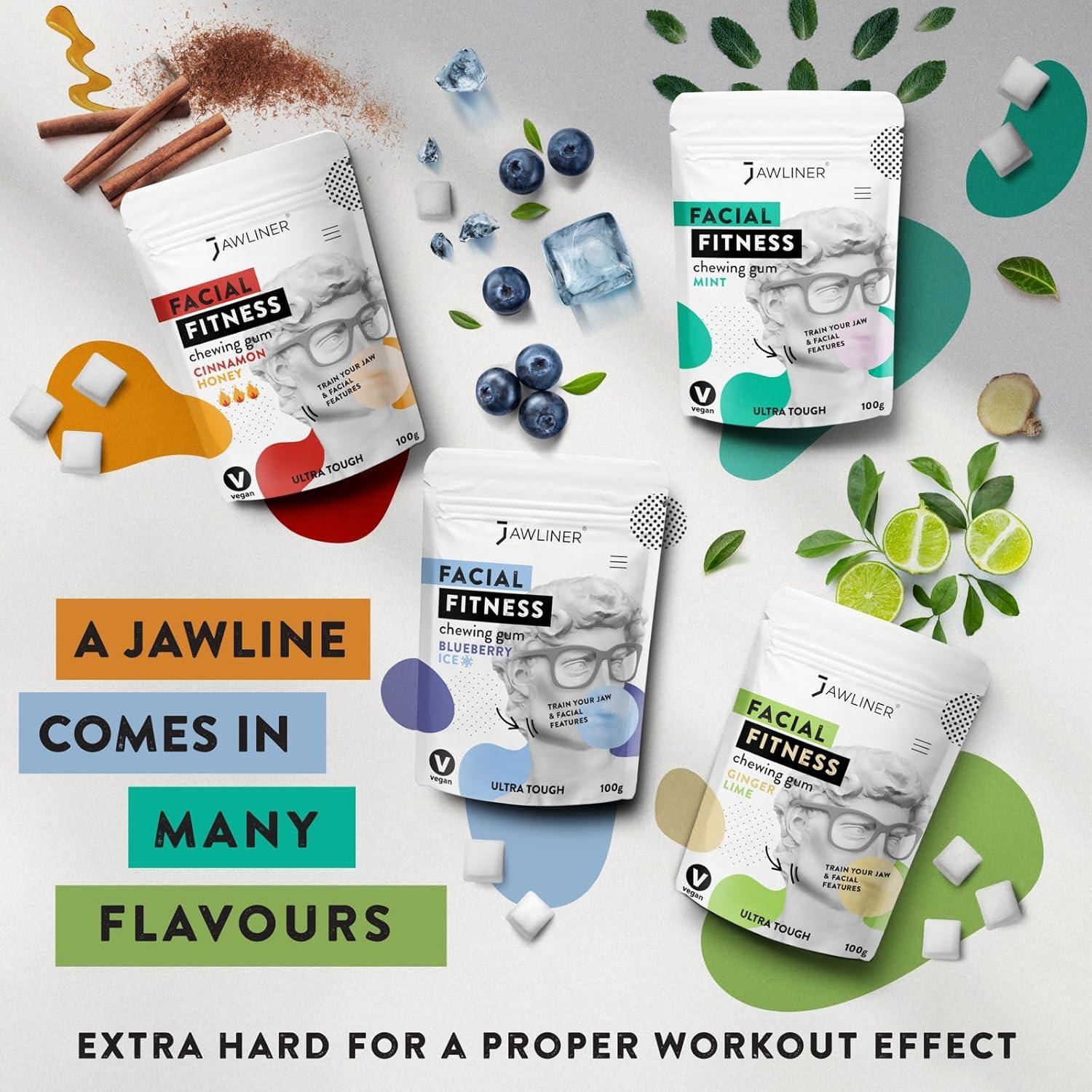 Chicle de Mandíbula Jawliner - Entrenador Facial Sin Azúcar 6 Meses