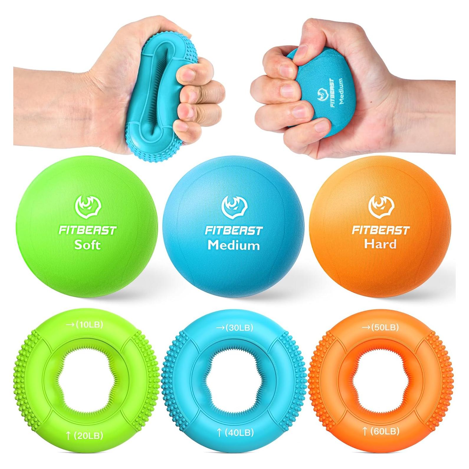 Entrenador de Fuerza de Agarre FitBeast Set 6 Piezas