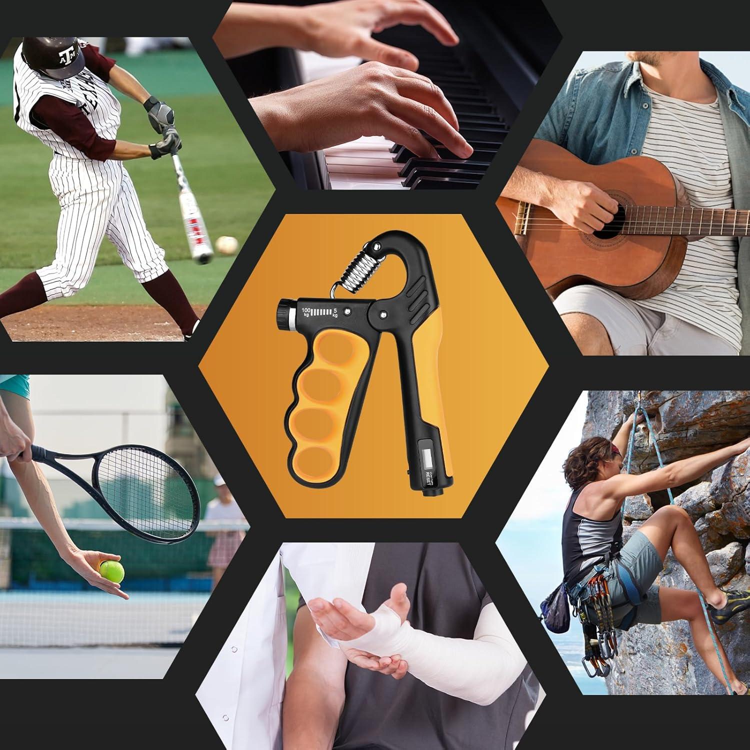 Fortalecedor de Agarre ZHOSA Ajustable 5-100KG Ergonómico