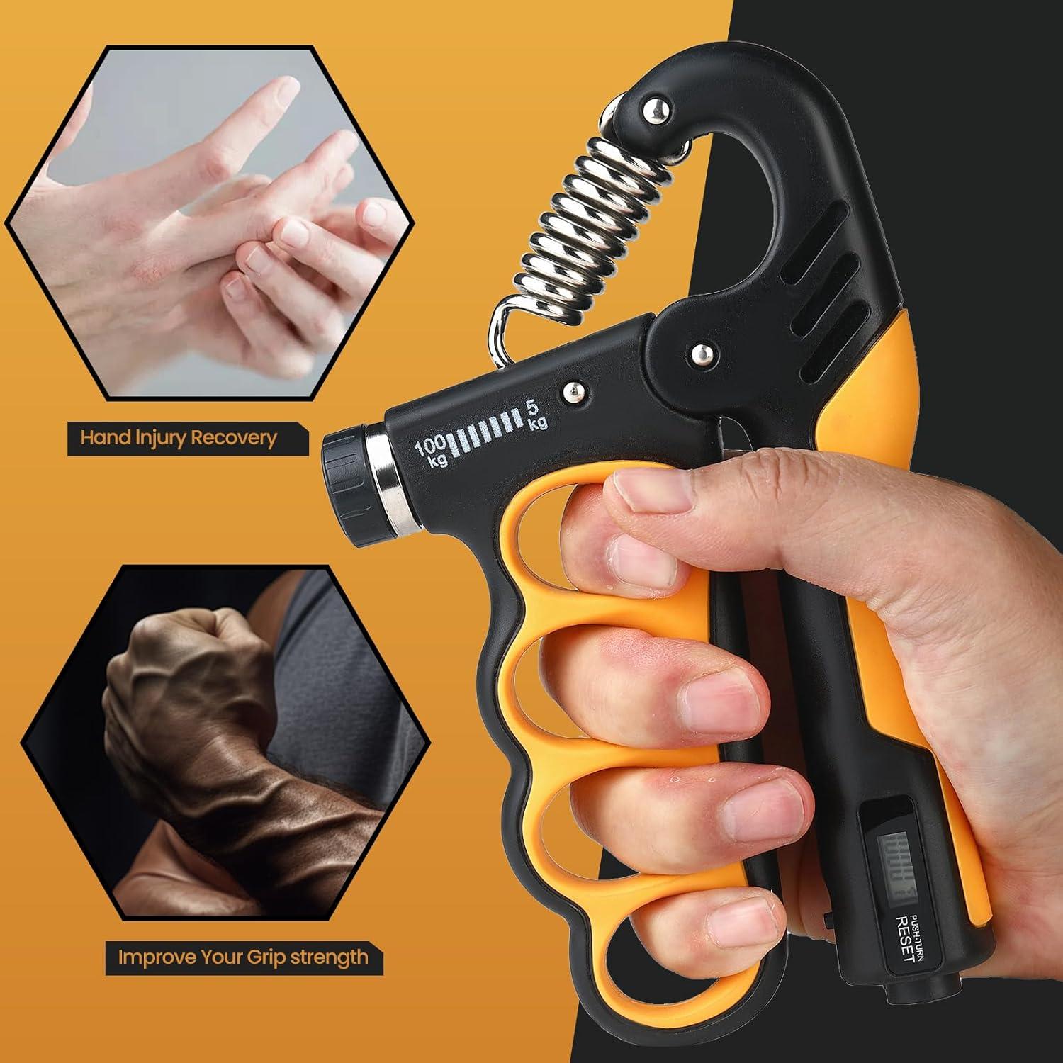 Fortalecedor de Agarre ZHOSA Ajustable 5-100KG Ergonómico
