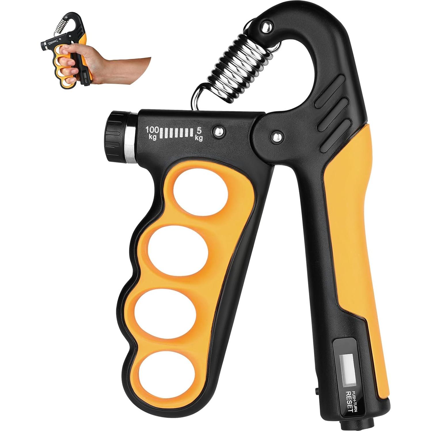 Fortalecedor de Agarre ZHOSA Ajustable 5-100KG Ergonómico