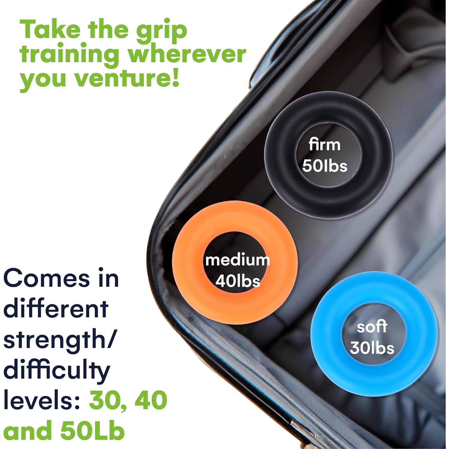 Juego de Anillos de Fuerza Steady Doggie - 3 Niveles de Resistencia