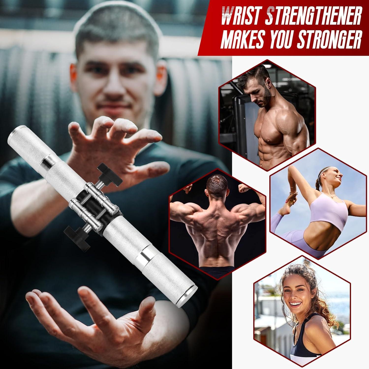 Fortalecedor de Antebrazo Treasea - Hierro, 0.75 kg, Blanco