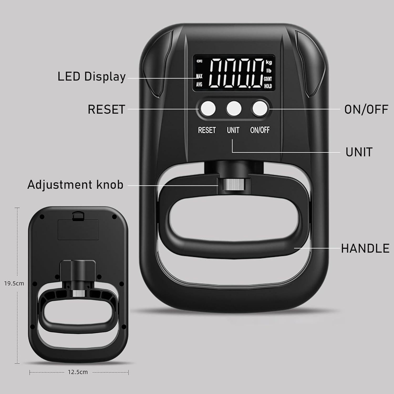 Tester de Fuerza de Agarre Deeberger 120kg Digital Ajustable