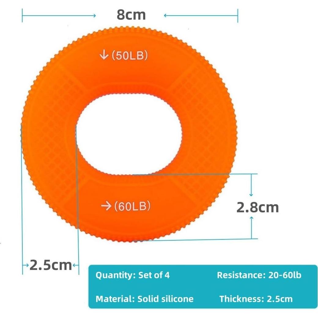 Anillos de Agarre de Silicona AIKESIWAY - 4 PCS, 9-27 kg