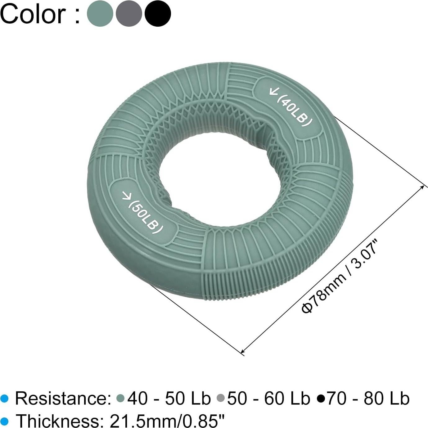 Fortalecedores de Agarre uxcell - Silicona 40-50/50-60/70-80Lb