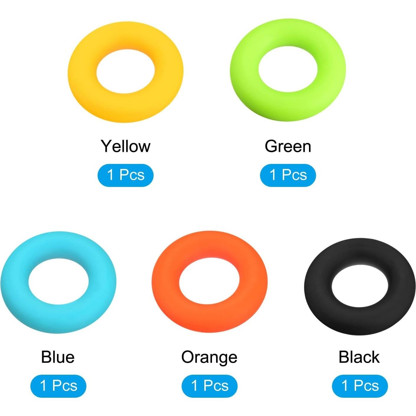 Fortalecedor de Agarre de Mano uxcell 5 Niveles 20-60Lbs Silicona