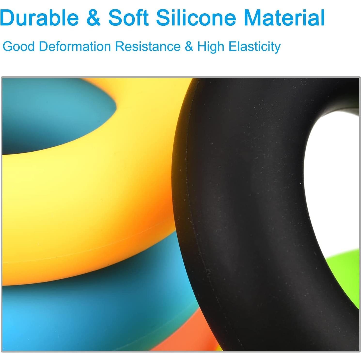 Fortalecedor de Agarre de Mano uxcell 5 Niveles 20-60Lbs Silicona