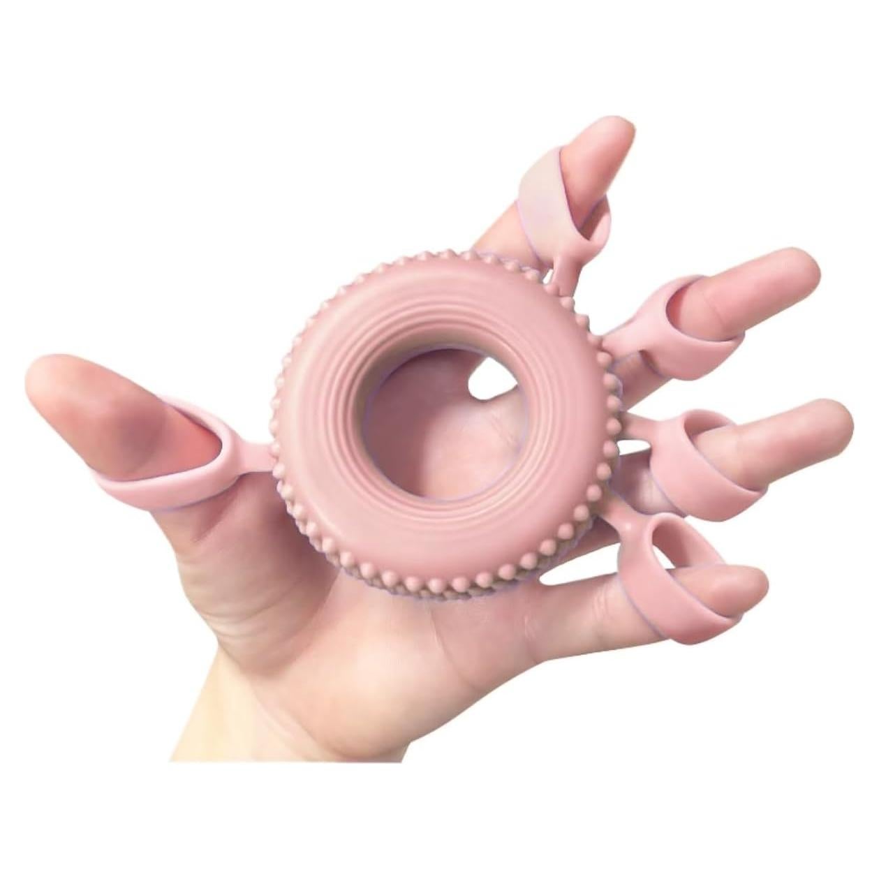 Ejercitador de Mano y Dedo Ocdin 2-en-1 de Silicona Rosa