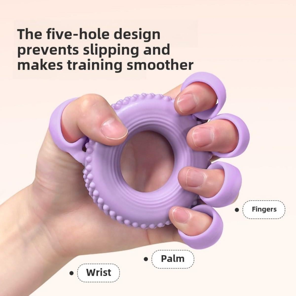 Ejercitador de Mano y Dedo Ocdin 2-en-1 de Silicona Rosa