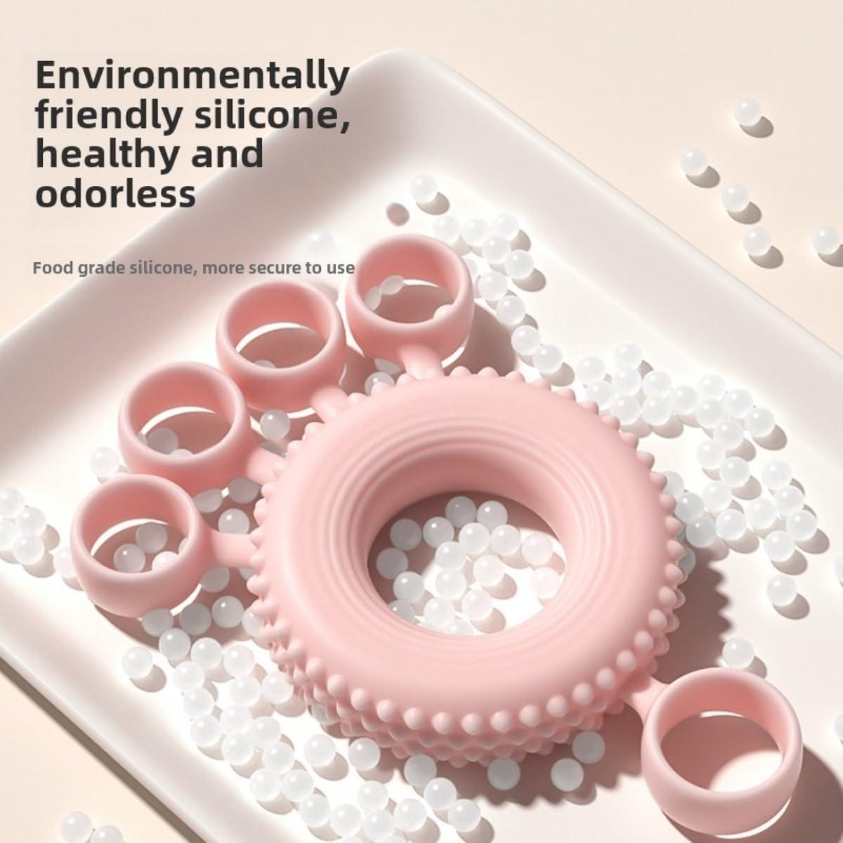 Ejercitador de Mano y Dedo Ocdin 2-en-1 de Silicona Rosa