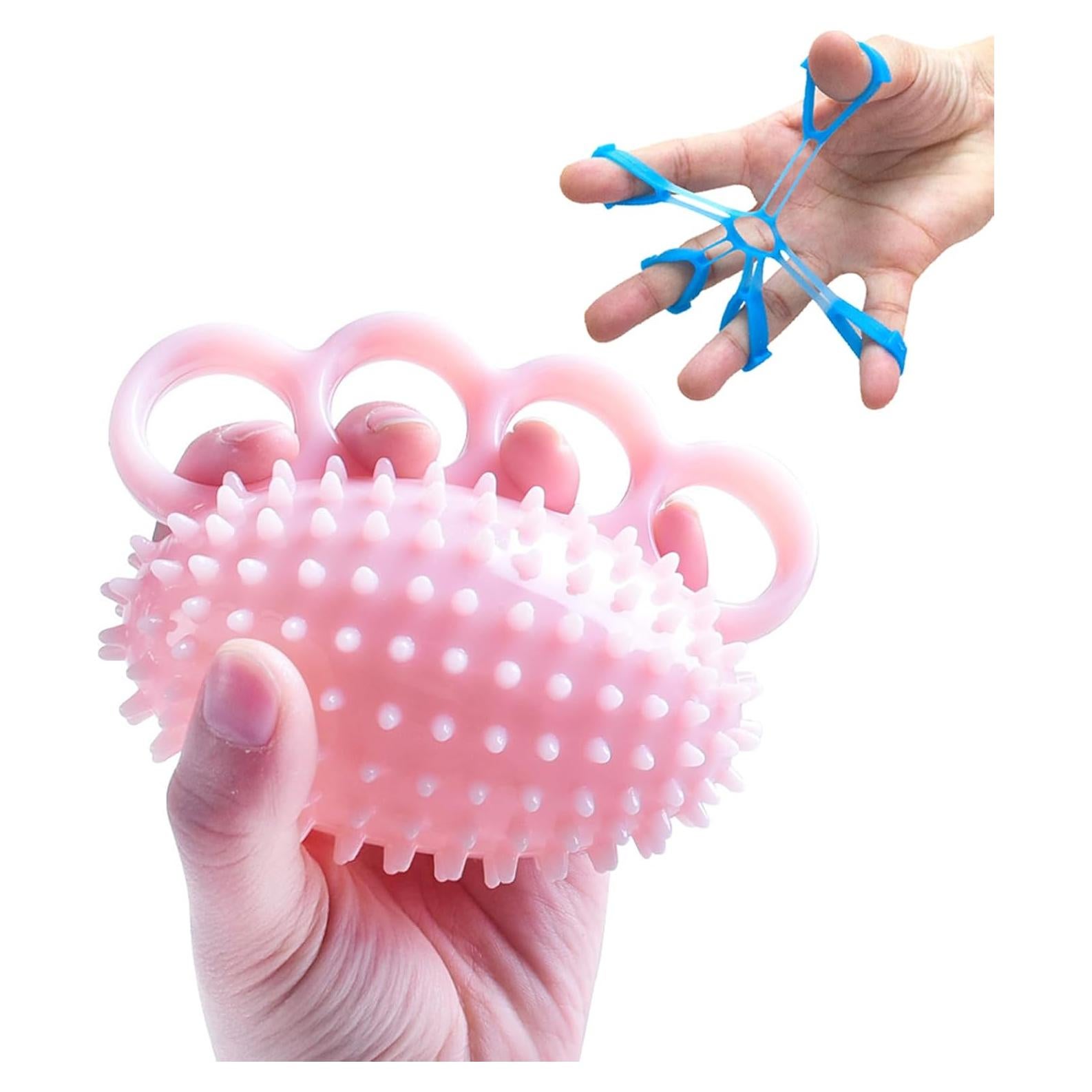 Bola de Ejercicio para Manos Qeeheng Rosa - Estirador de Dedos