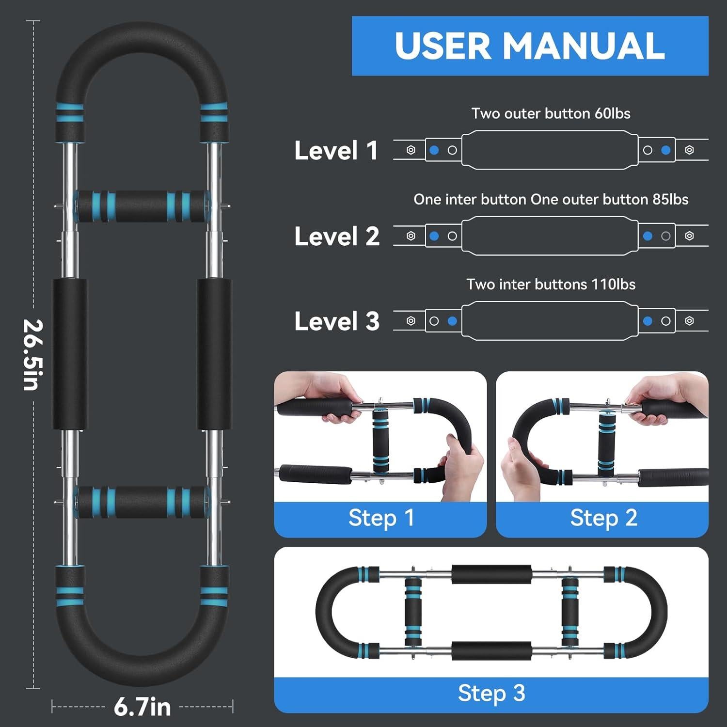 Entrenador de Brazo Osnil Ajustable 27-50-110kg para Hombre