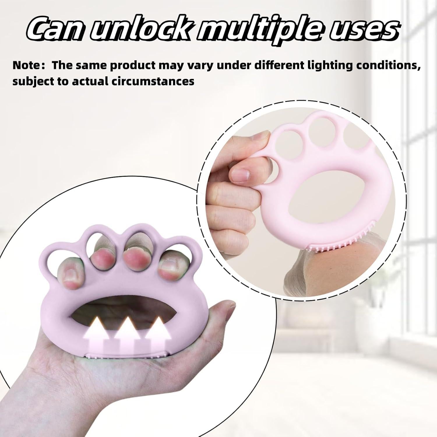 Ejercitador de Dedos DEEYOTA 4 Pcs Rehabilitación Rosa