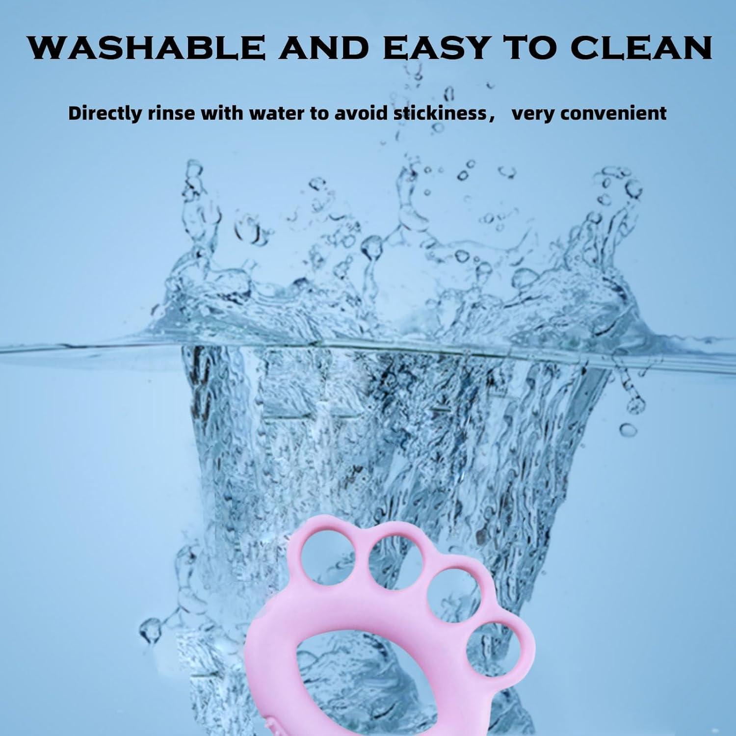 Ejercitador de Dedos DEEYOTA 4 Pcs Rehabilitación Rosa