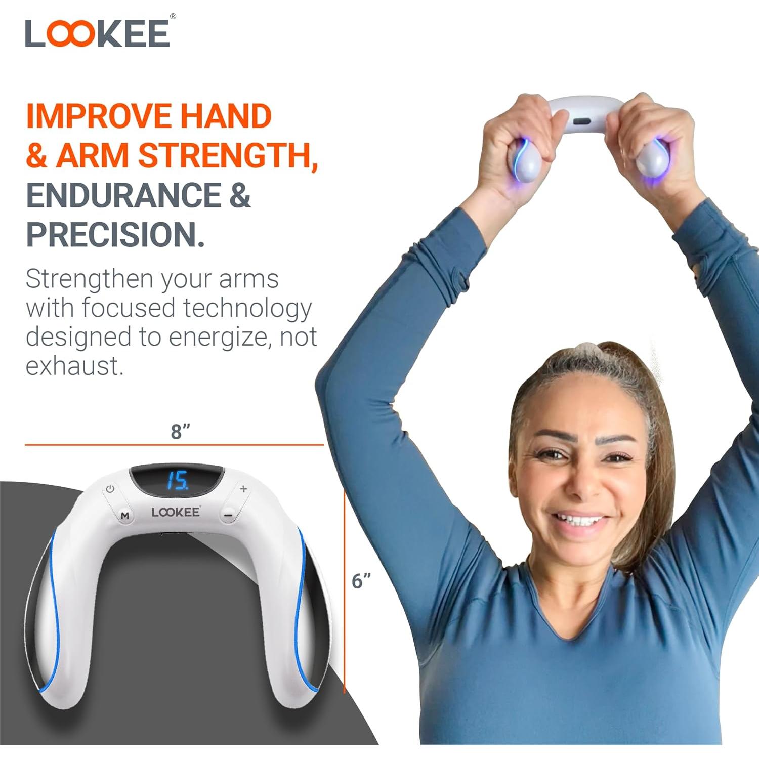 Ejercitador de Brazo LOOKEE VibHeal 15 Niveles - Fortalecedor de Mano