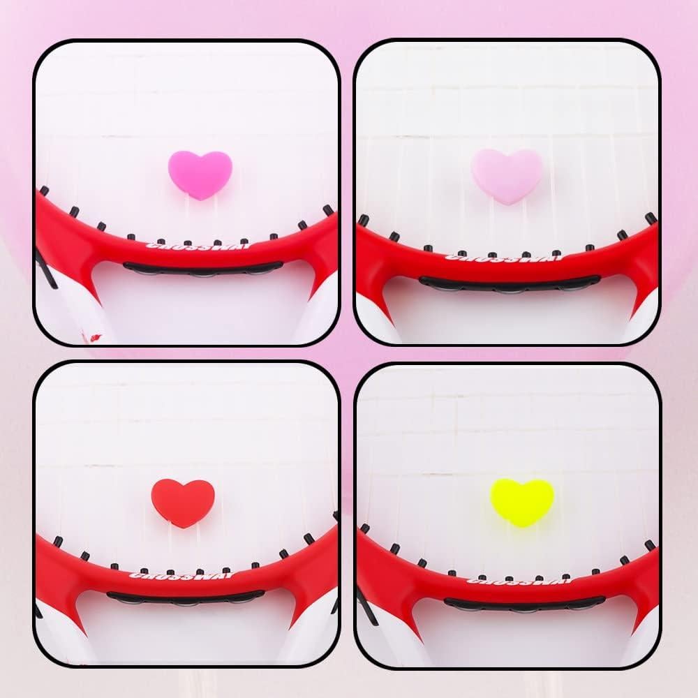 Paquete de 8 Amortiguadores de Raqueta DQITJ Corazón