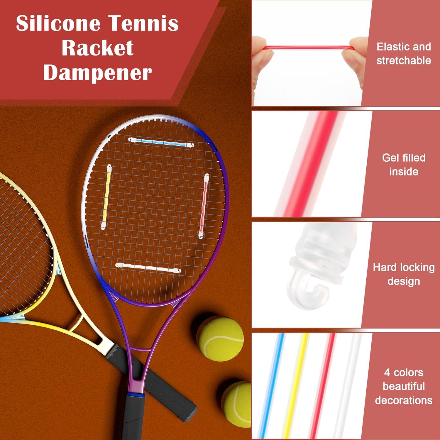 12 Amortiguadores de Raqueta de Tenis Bettoor Silicona