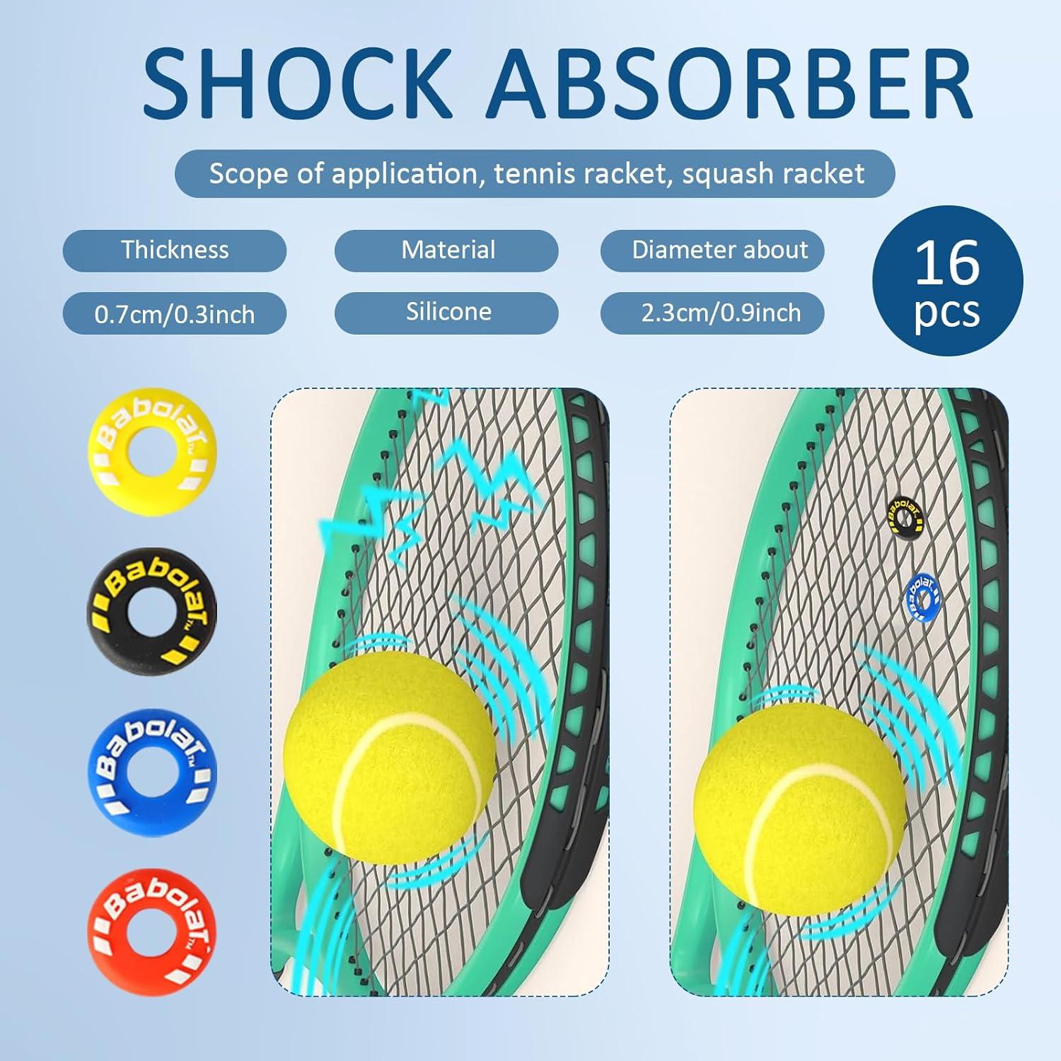 16 Amortiguadores de Vibración para Raqueta de Tenis PKRFCJ