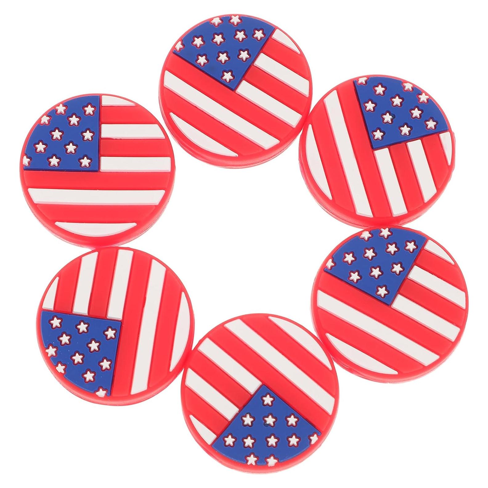 Amortiguadores de Tenis Amosfun 6PCS Silicona Bandera Americana