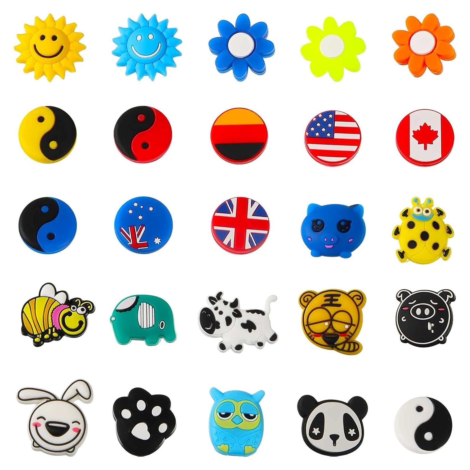 Amortiguadores de Vibración Chalyna 25 Piezas Silicona Caricaturas