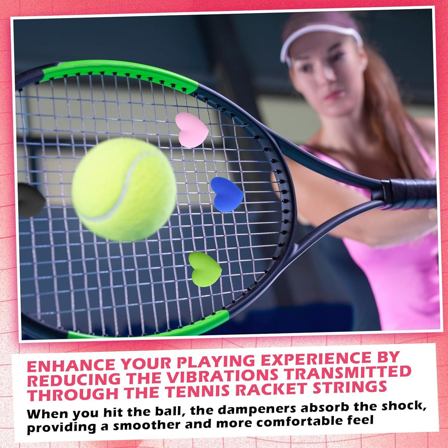 24 Amortiguadores de Vibraciones de Tenis HappyAlley Corazón