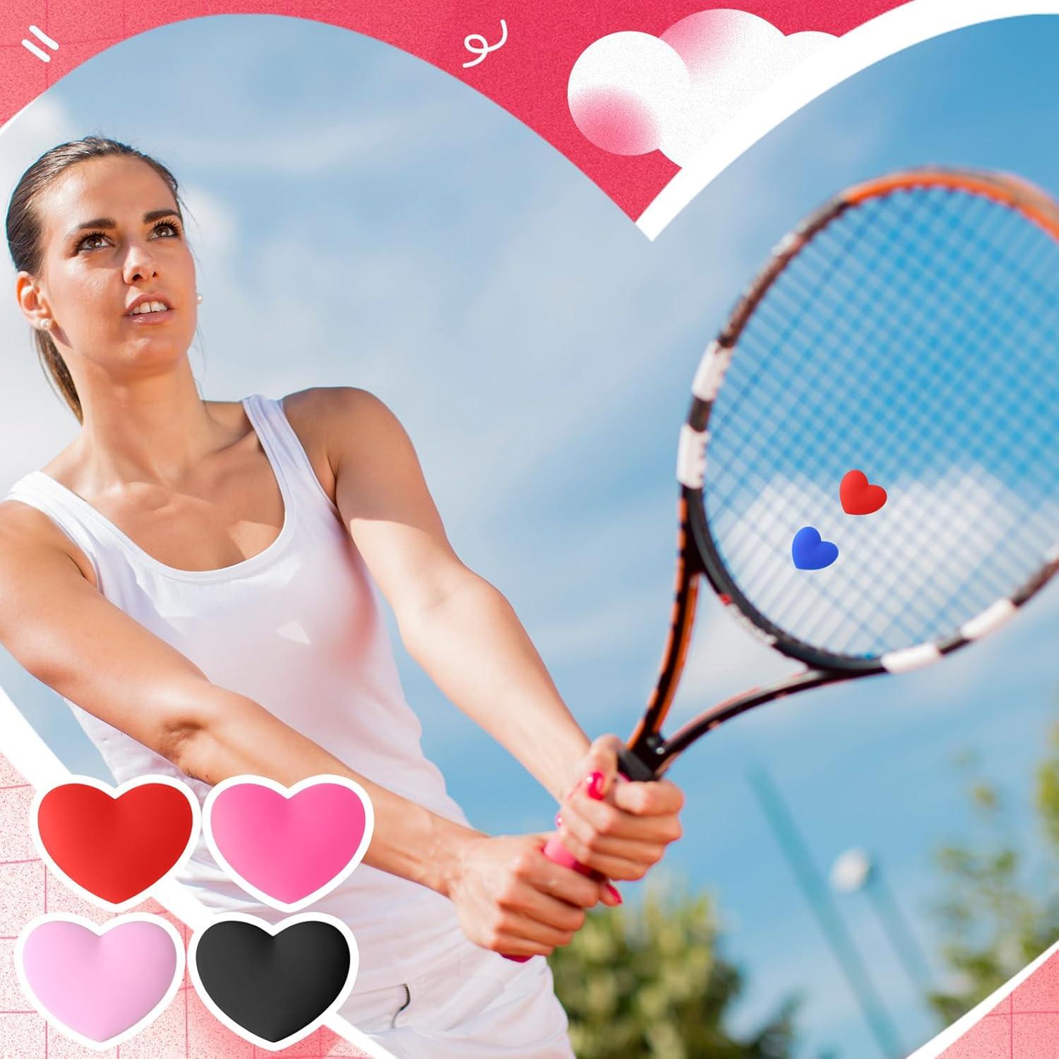 24 Amortiguadores de Vibraciones de Tenis HappyAlley Corazón