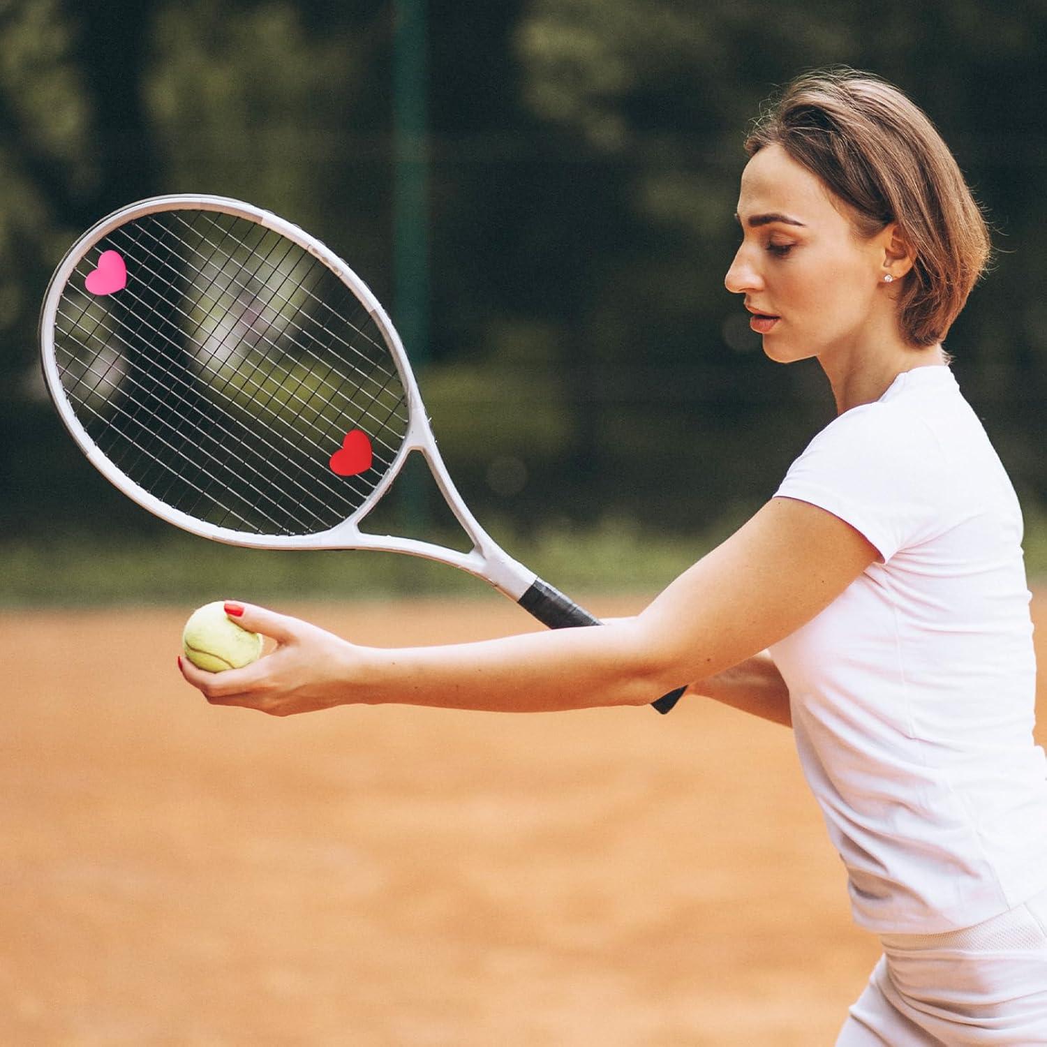 8 Amortiguadores de Raqueta de Tenis Ymapinc Silicona Corazón y Flor