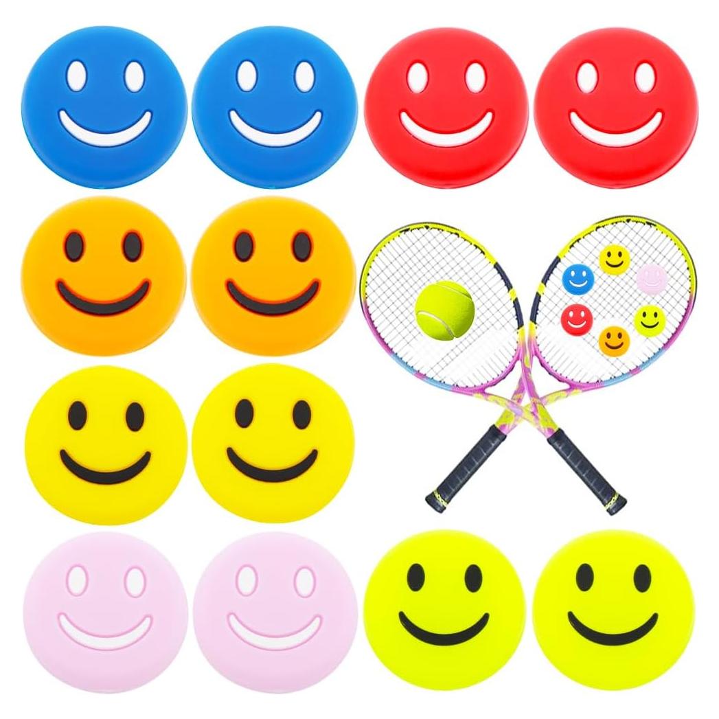 Amortiguadores de Raqueta de Tenis DQITJ 12 Pcs Goma 6 Colores