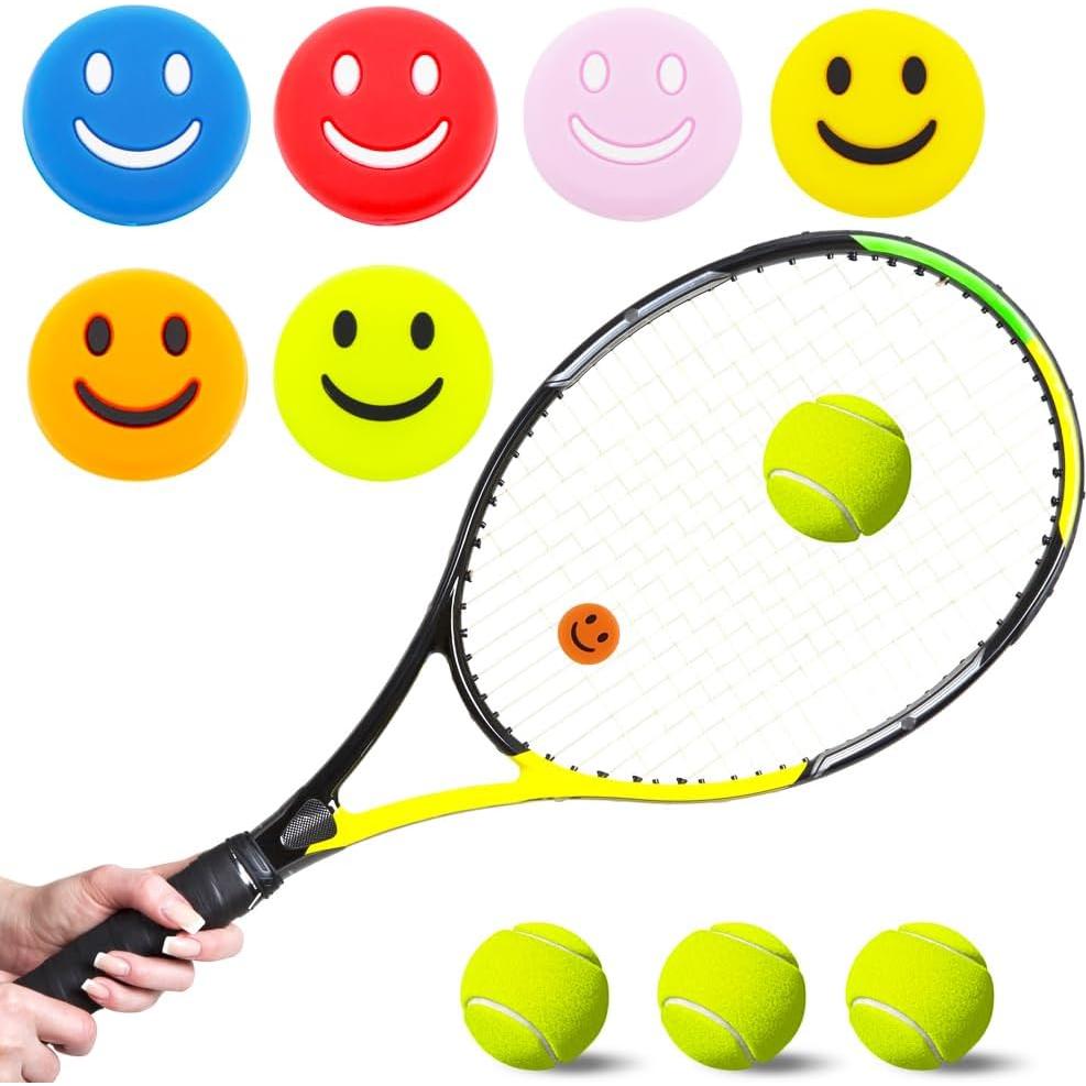 Amortiguadores de Raqueta de Tenis DQITJ 12 Pcs Goma 6 Colores