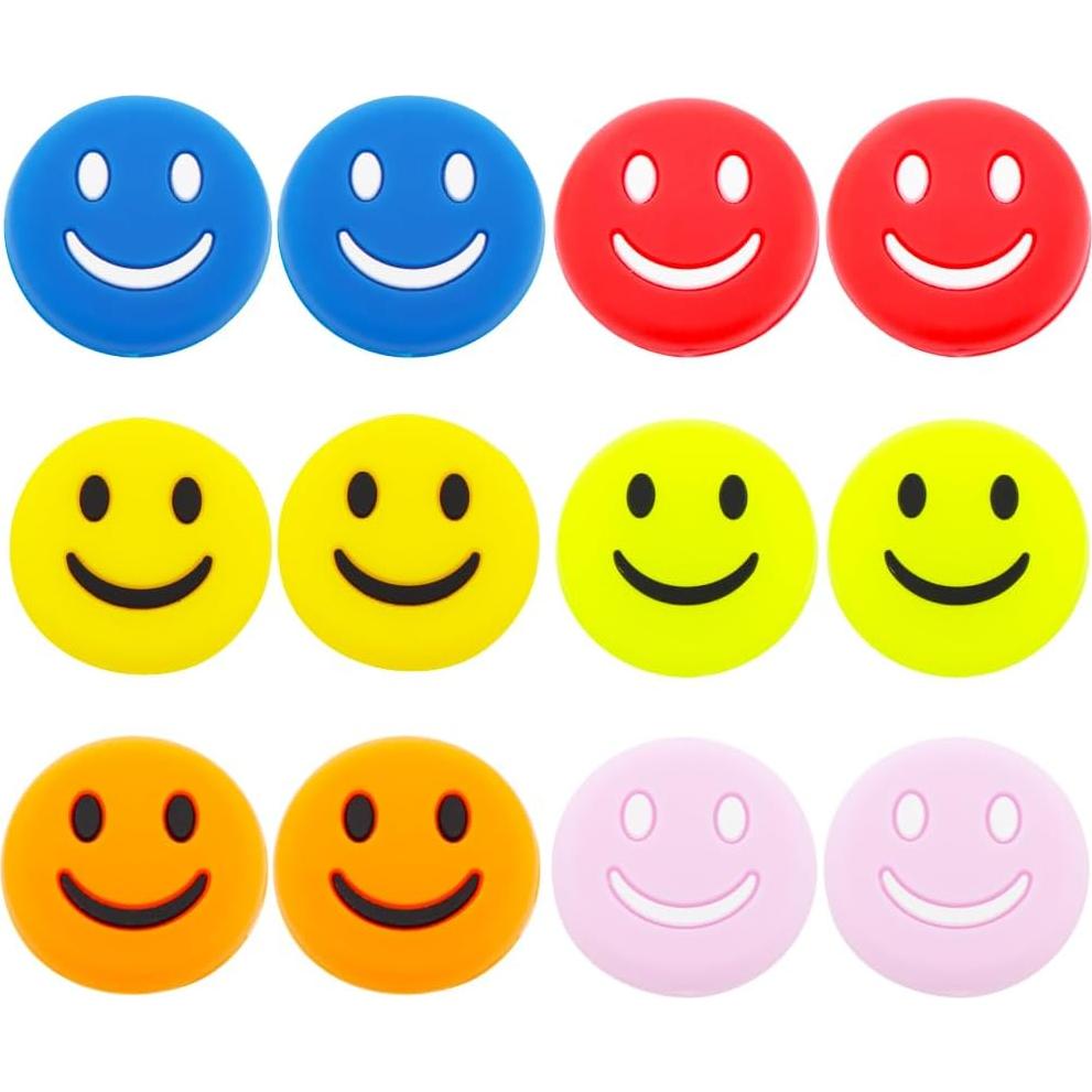 Amortiguadores de Raqueta de Tenis DQITJ 12 Pcs Goma 6 Colores