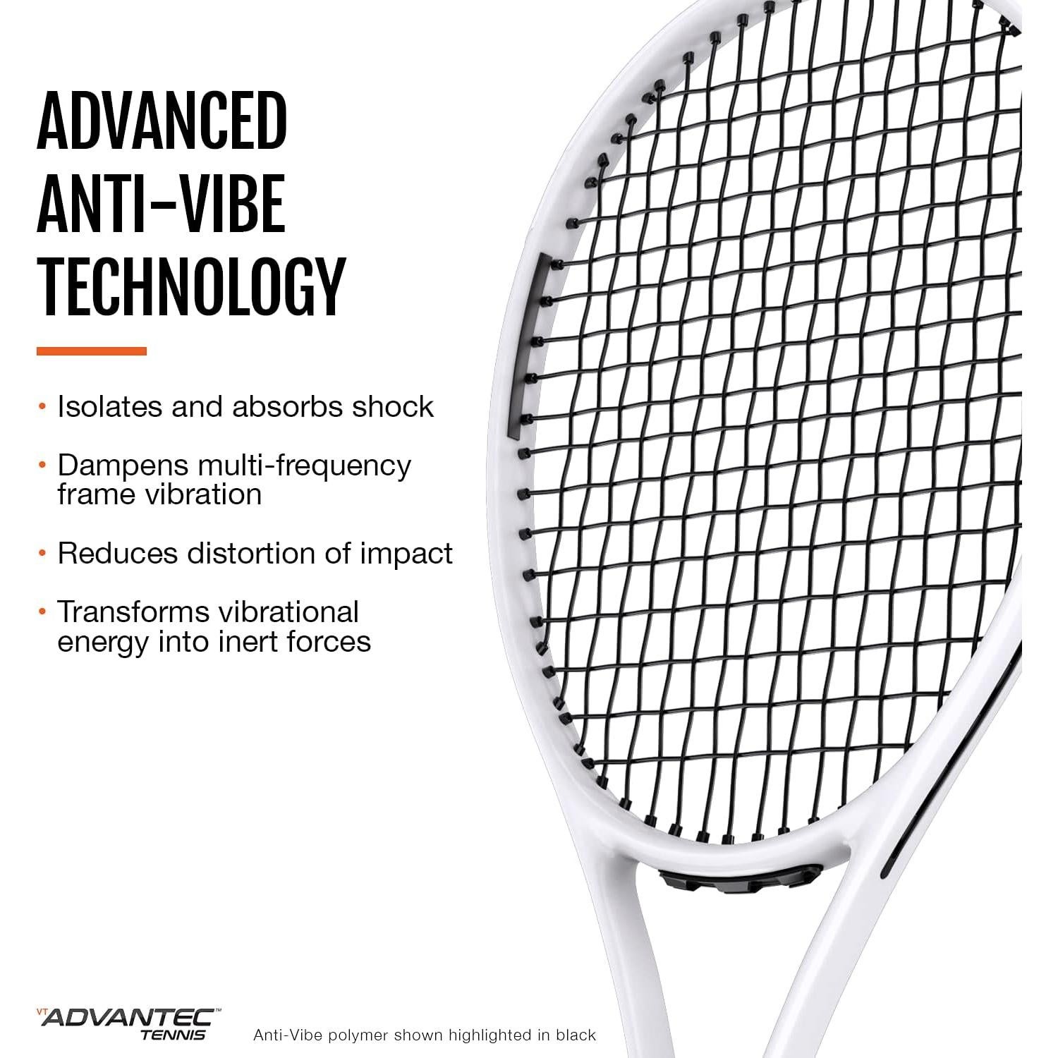 Tiras Anti-Vibración VT Advantec para Raqueta de Tenis - 4 Paquete