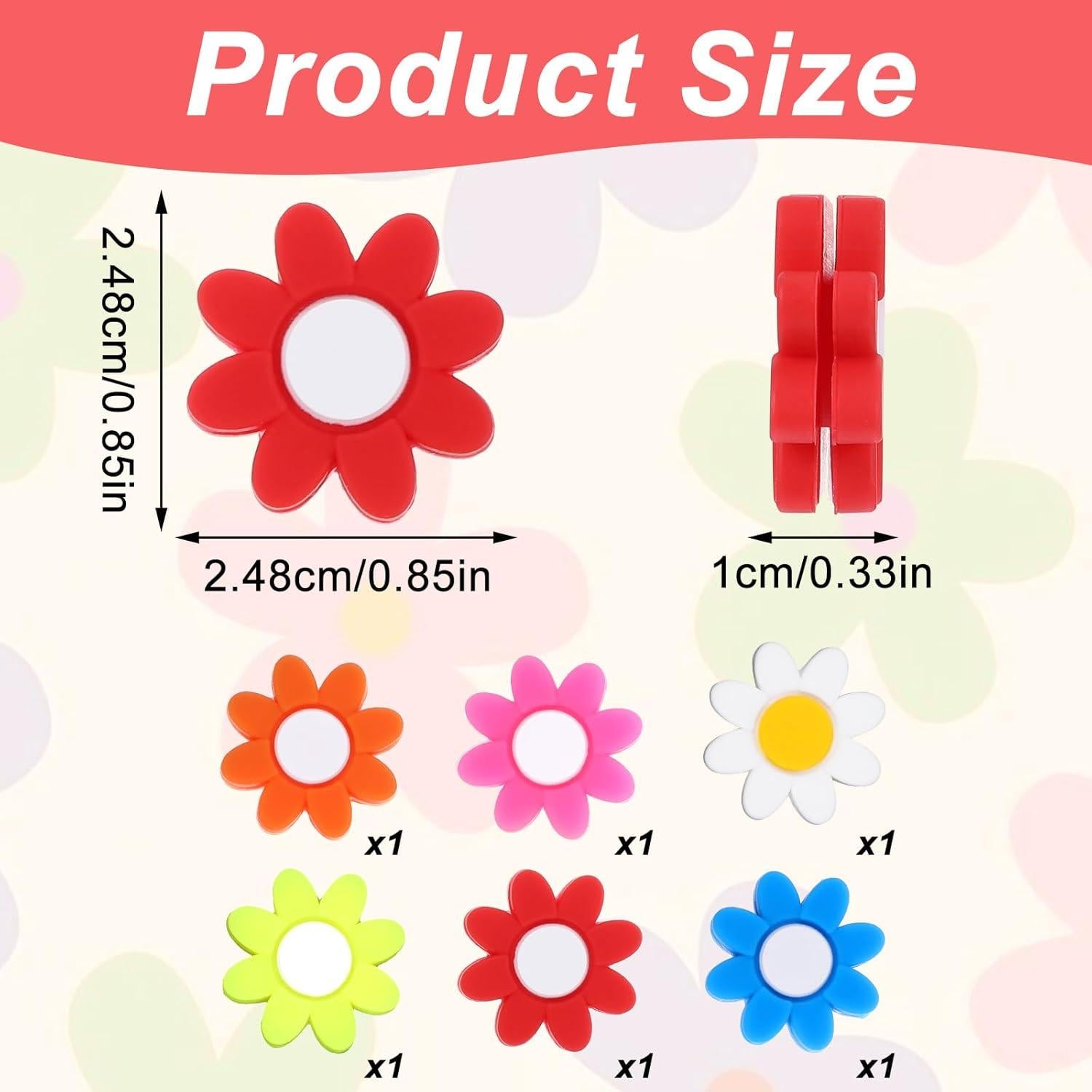 6 Amortiguadores de Tenis LLOUSSAK Silicona Flor Colorida