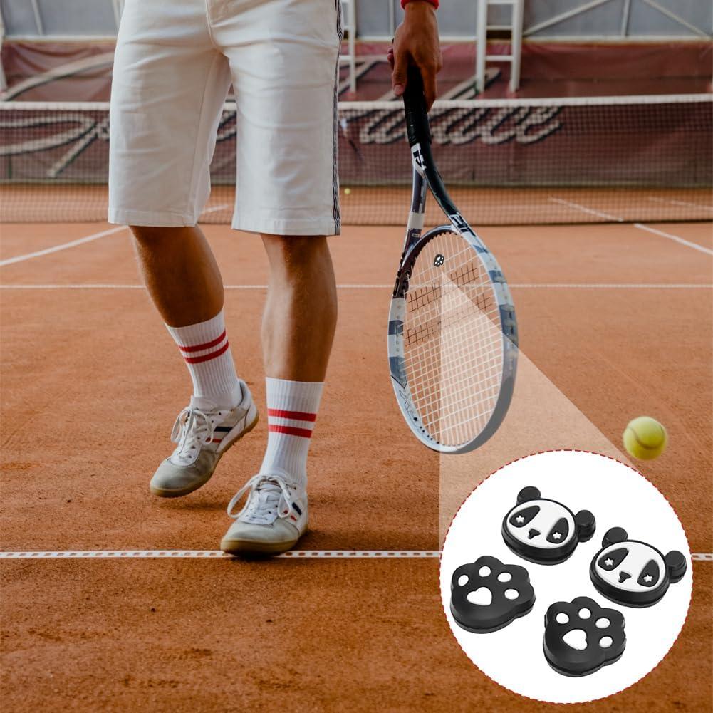 Amortiguadores de Raquetas de Tenis Lwuey Panda 4PCS Silicona
