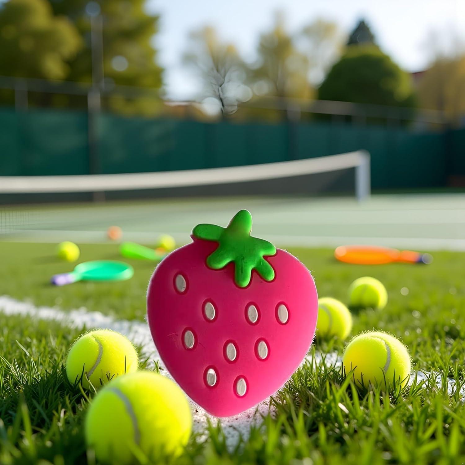 Amortiguador de Vibración Raqueta Tenis Jinshining Fresa Rosa