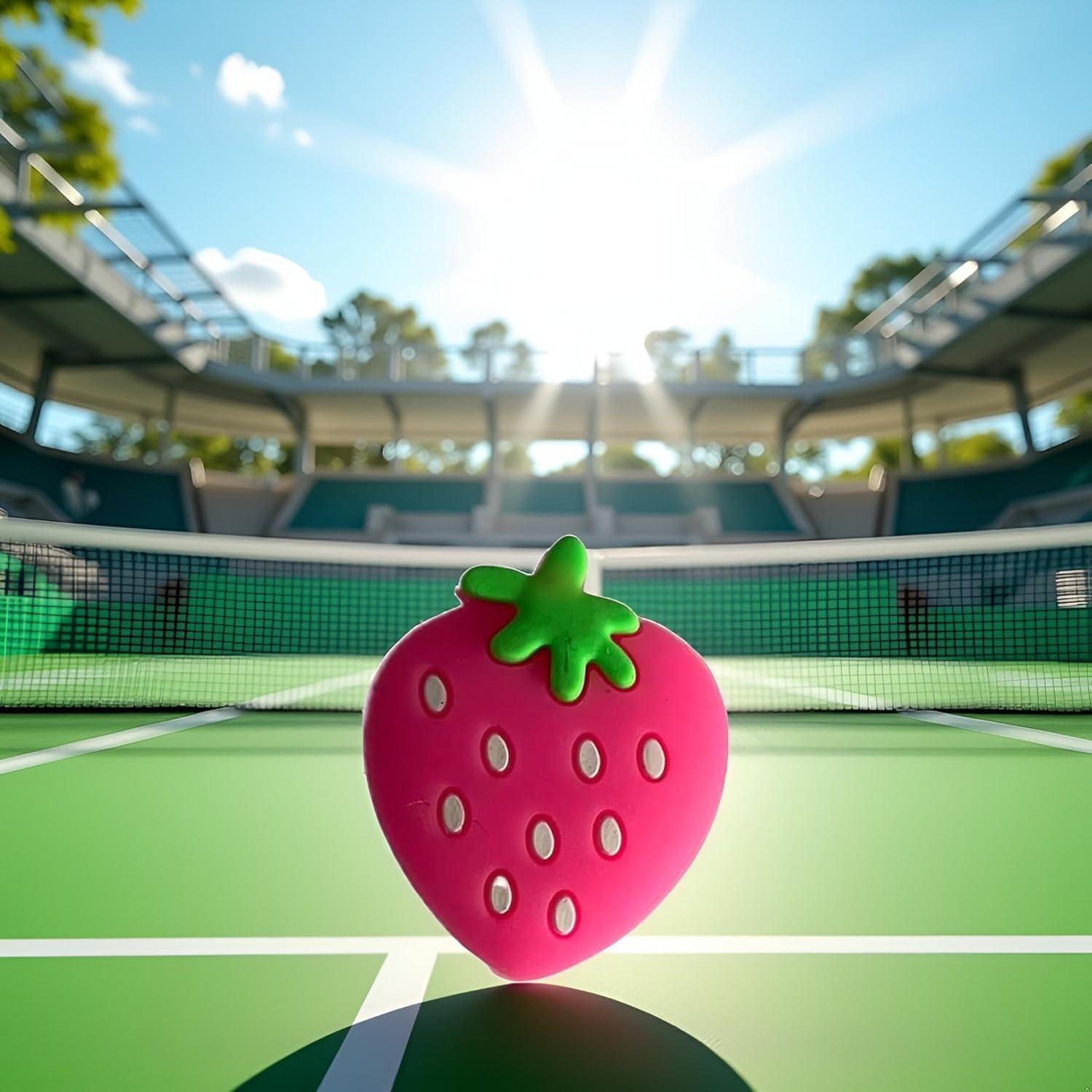 Amortiguador de Vibración Raqueta Tenis Jinshining Fresa Rosa