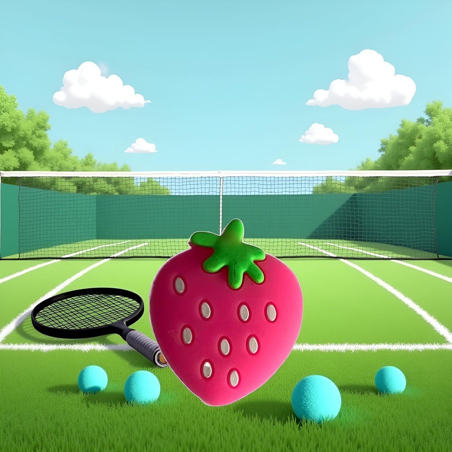 Amortiguador de Vibración Raqueta Tenis Jinshining Fresa Rosa