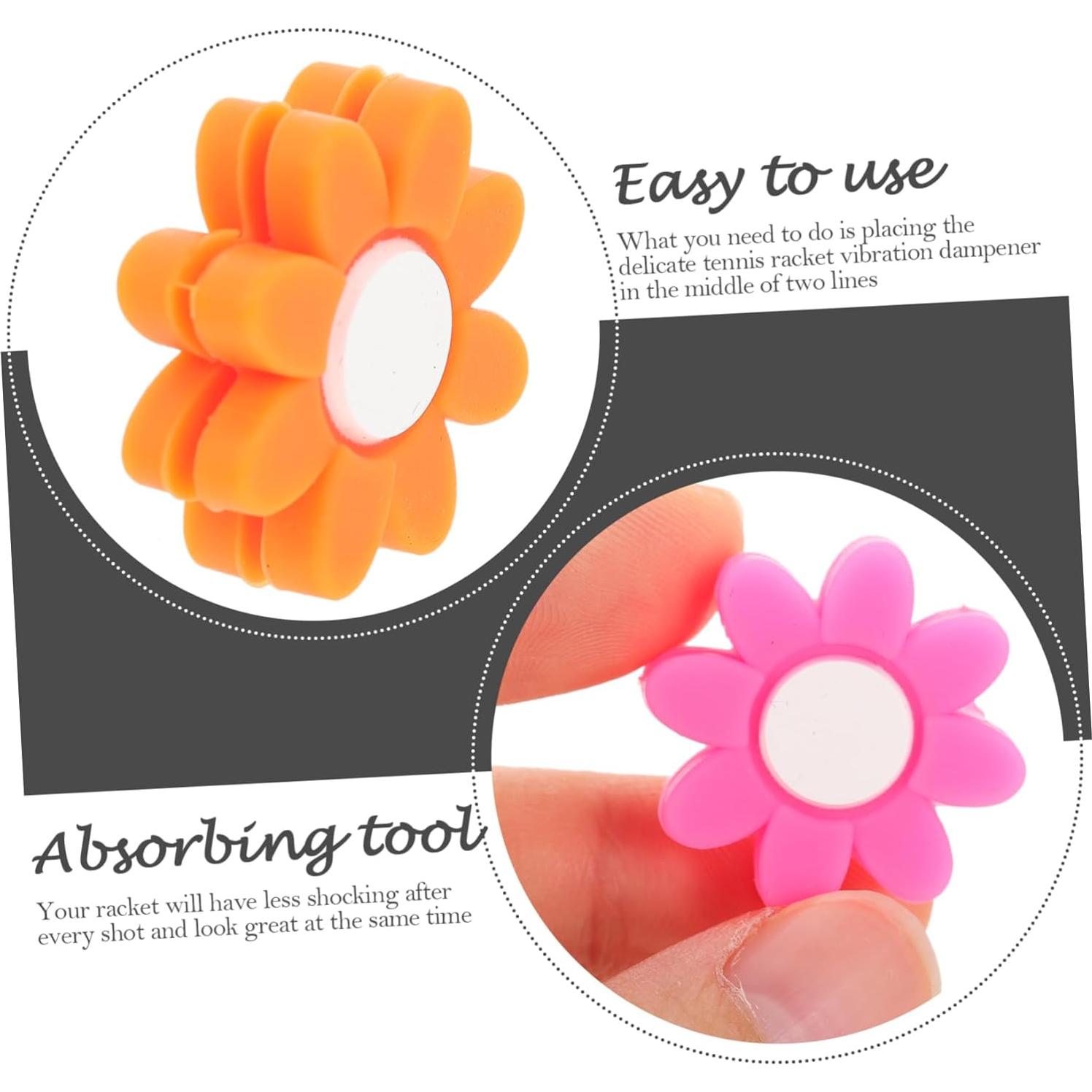 6 Amortiguadores de Tenis Silicona Flor Gogogmee 3x3cm