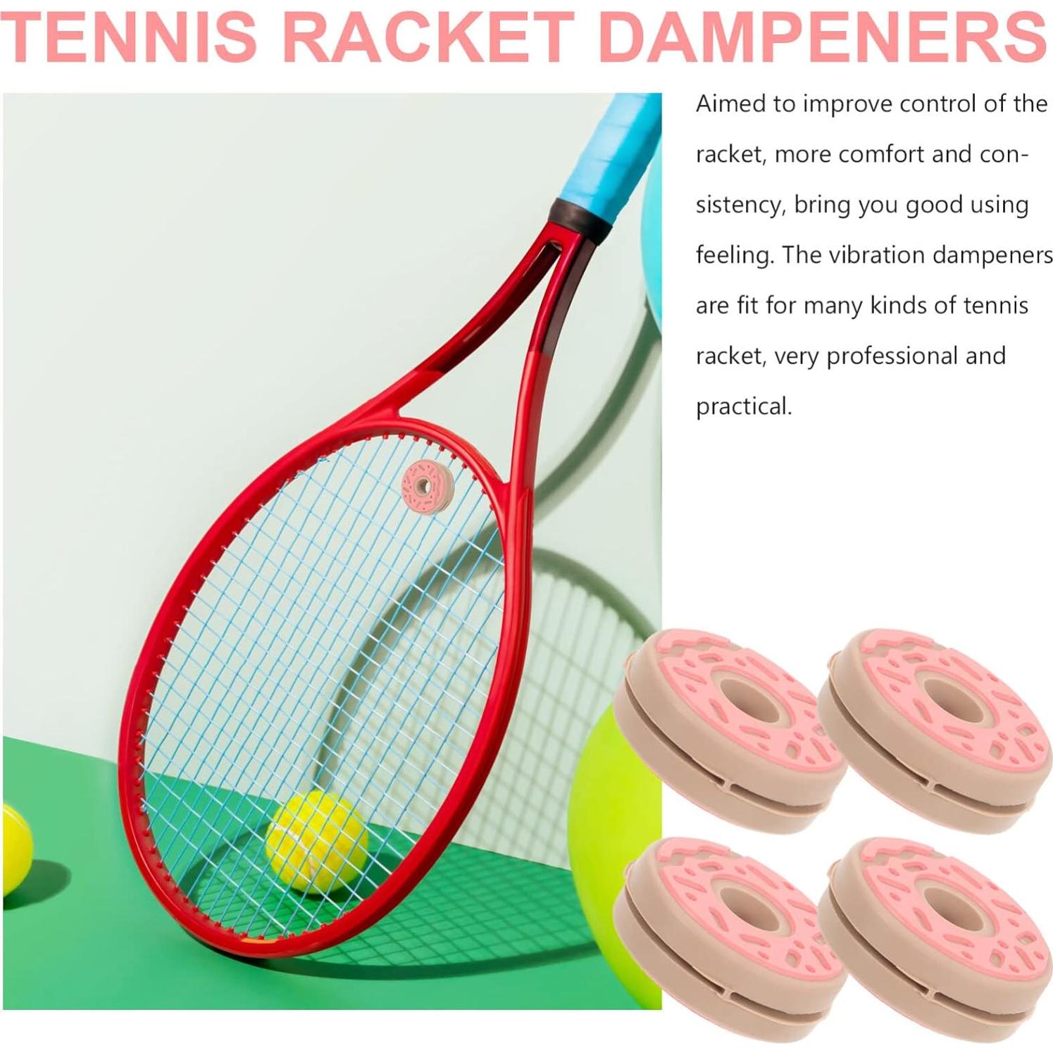4 Amortiguadores de Vibración para Raqueta de Tenis Silicona