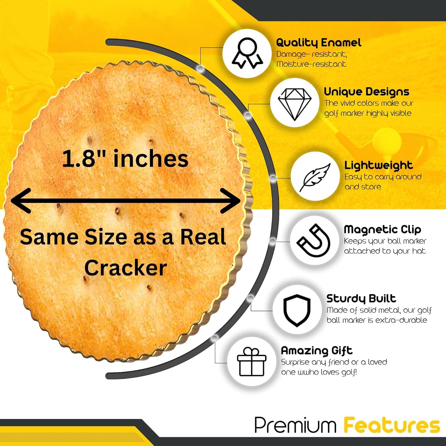 Marcador de Pelota de Golf K9King Gilmore Cracker y Clip Magnético