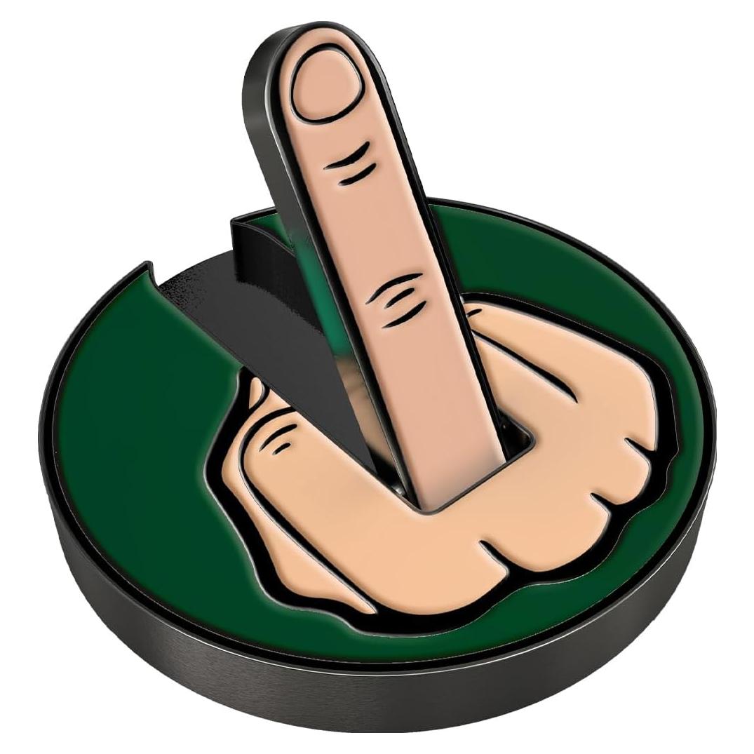 Marcador de Pelota de Golf K9King Dedo Medio con Clip Magnético