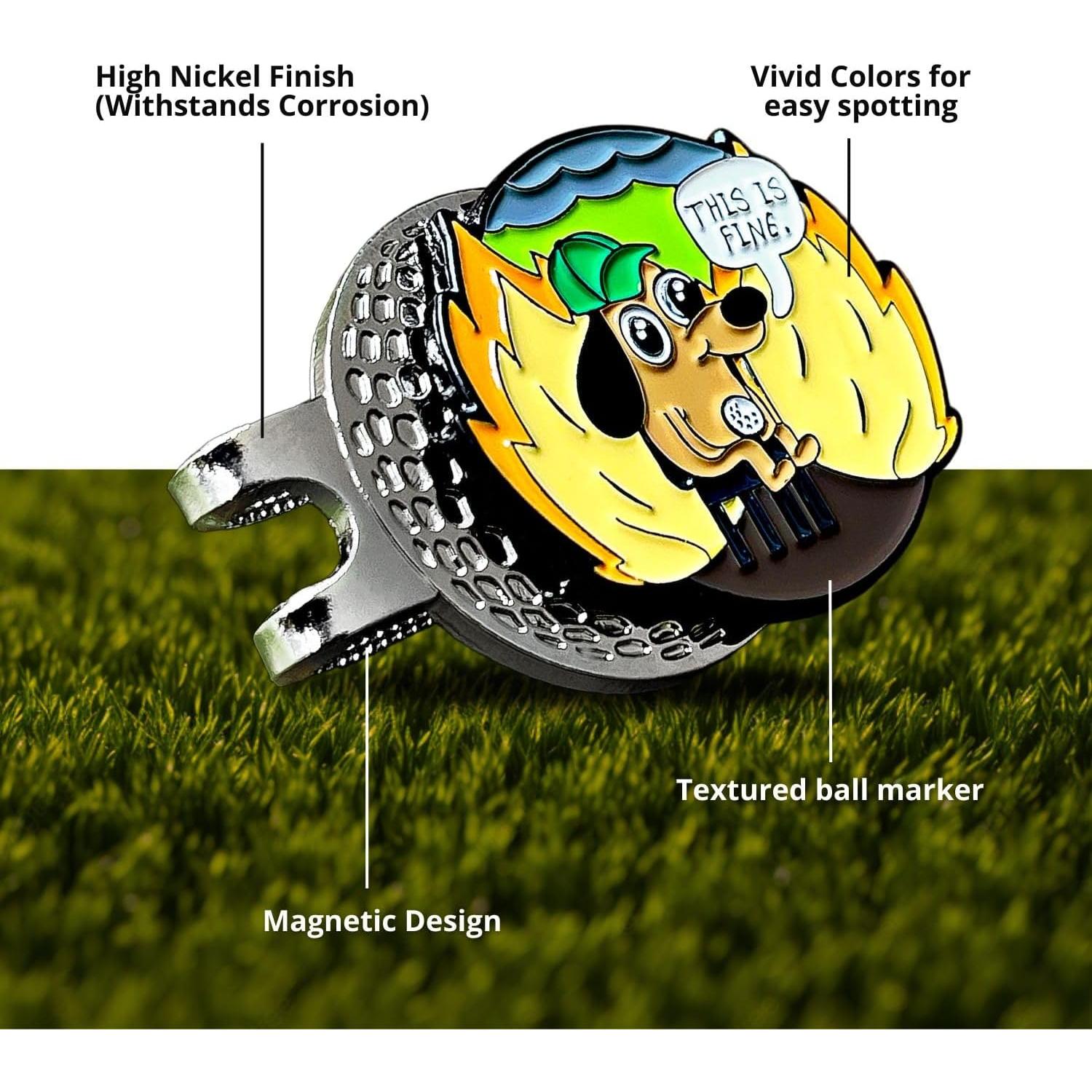 Clip Magnético para Sombrero con Marcador de Pelota Wolph - Accesorio de Golf Durable